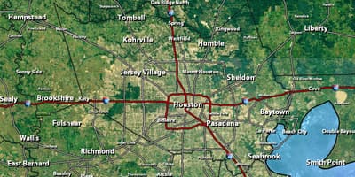 Ռադարը քարտեզի Houston