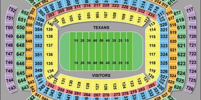 Հյուսթոնի Texans տեղը քարտեզի վրա