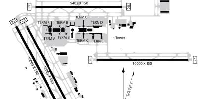 Միջմայրցամաքային անվան օդանավակայանը Ջորջ Բուշի քարտեզի վրա