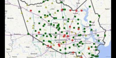 Քարտեզ գոտիների լցվել Houston